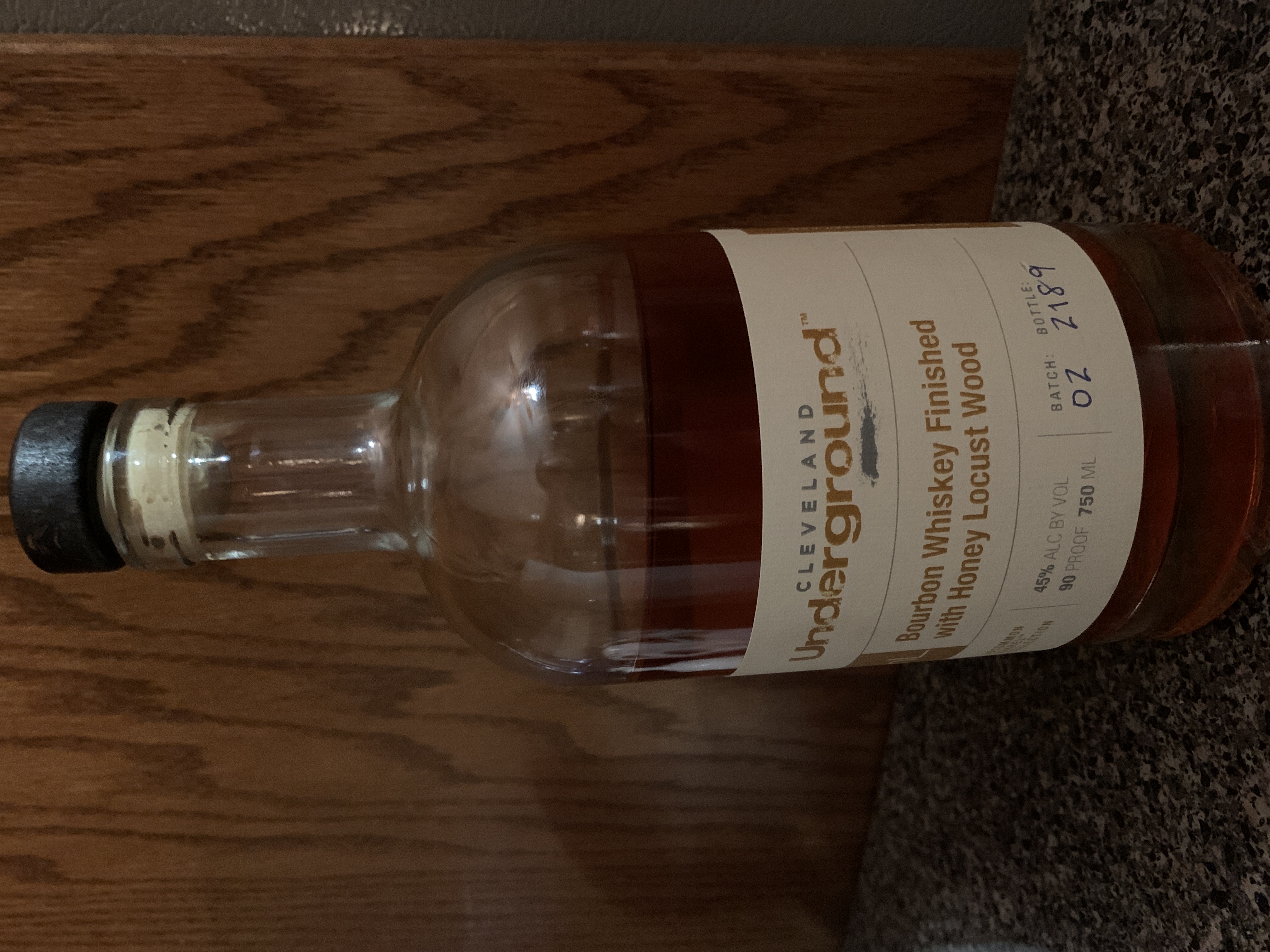 Cleveland Underground Bourbon Whisky finished with Honey Locust Wood