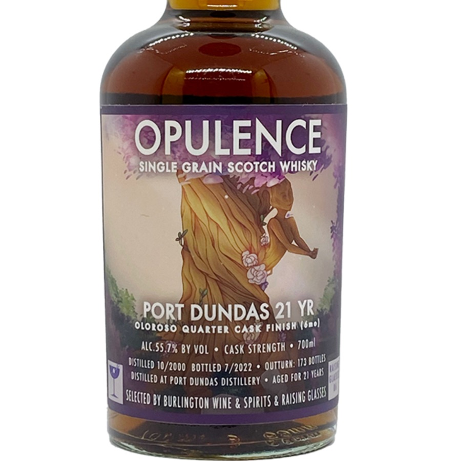 Opulence Port Dundas 21 Years Single Grain Scotch (Raising Glasses)