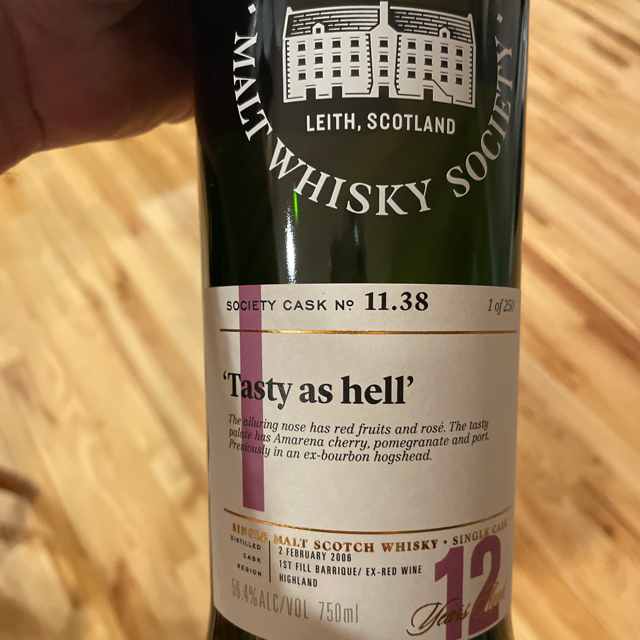 Tasty as Hell- Scotch Malt Whiskey Society 11.38