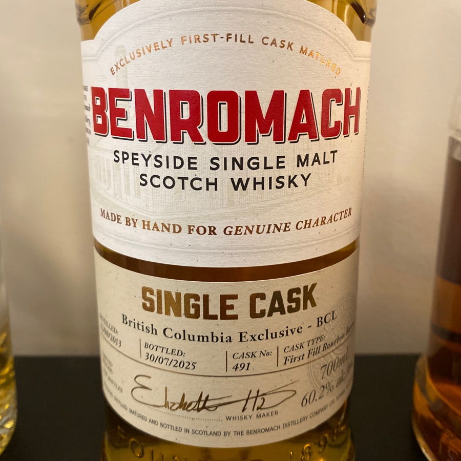 Benromach Single Cask No. 491 (British Columbia Exclusive)