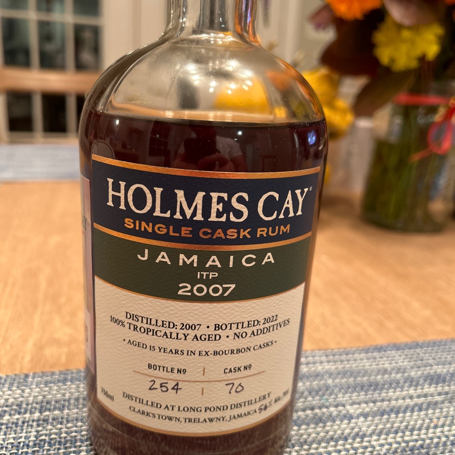 Holmes Cay Jamaica ITP 2007 Gordons barrel pick Cask #70