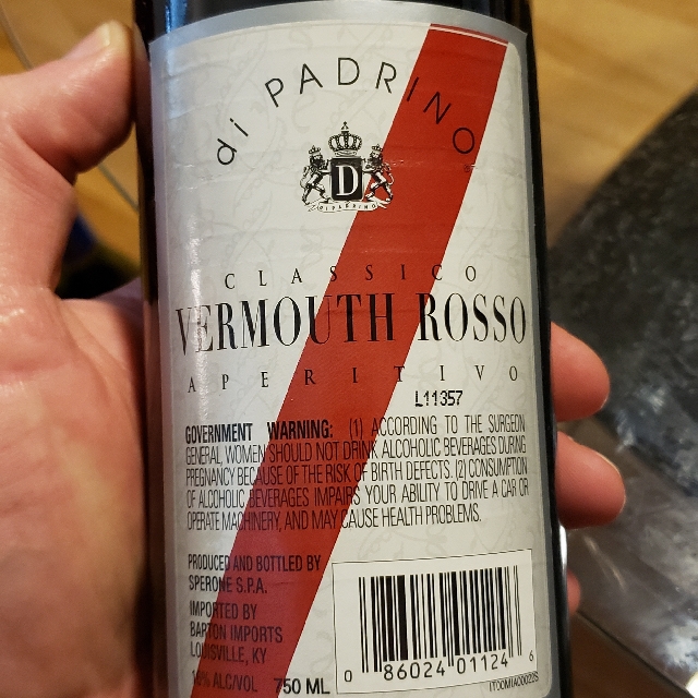 Di padrino vermouth rosso