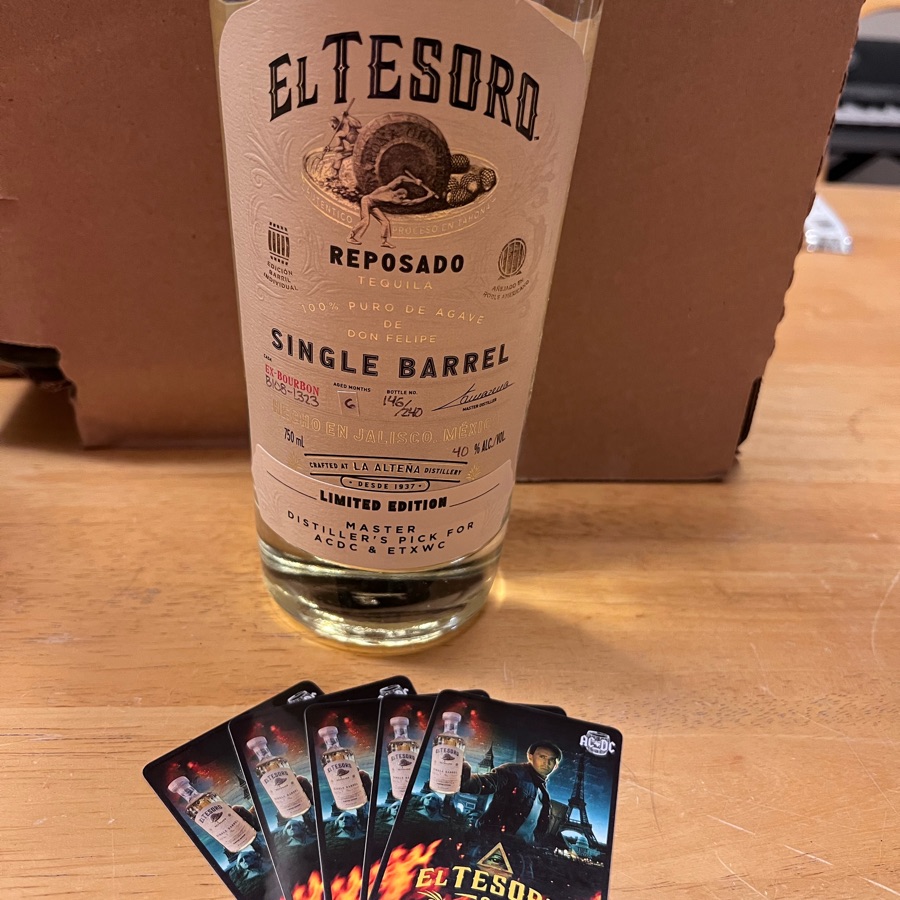 EL Tesoro Reposado Single Barrel (B108-L323) Master Distiller's Pick For ACDC & ETXWC