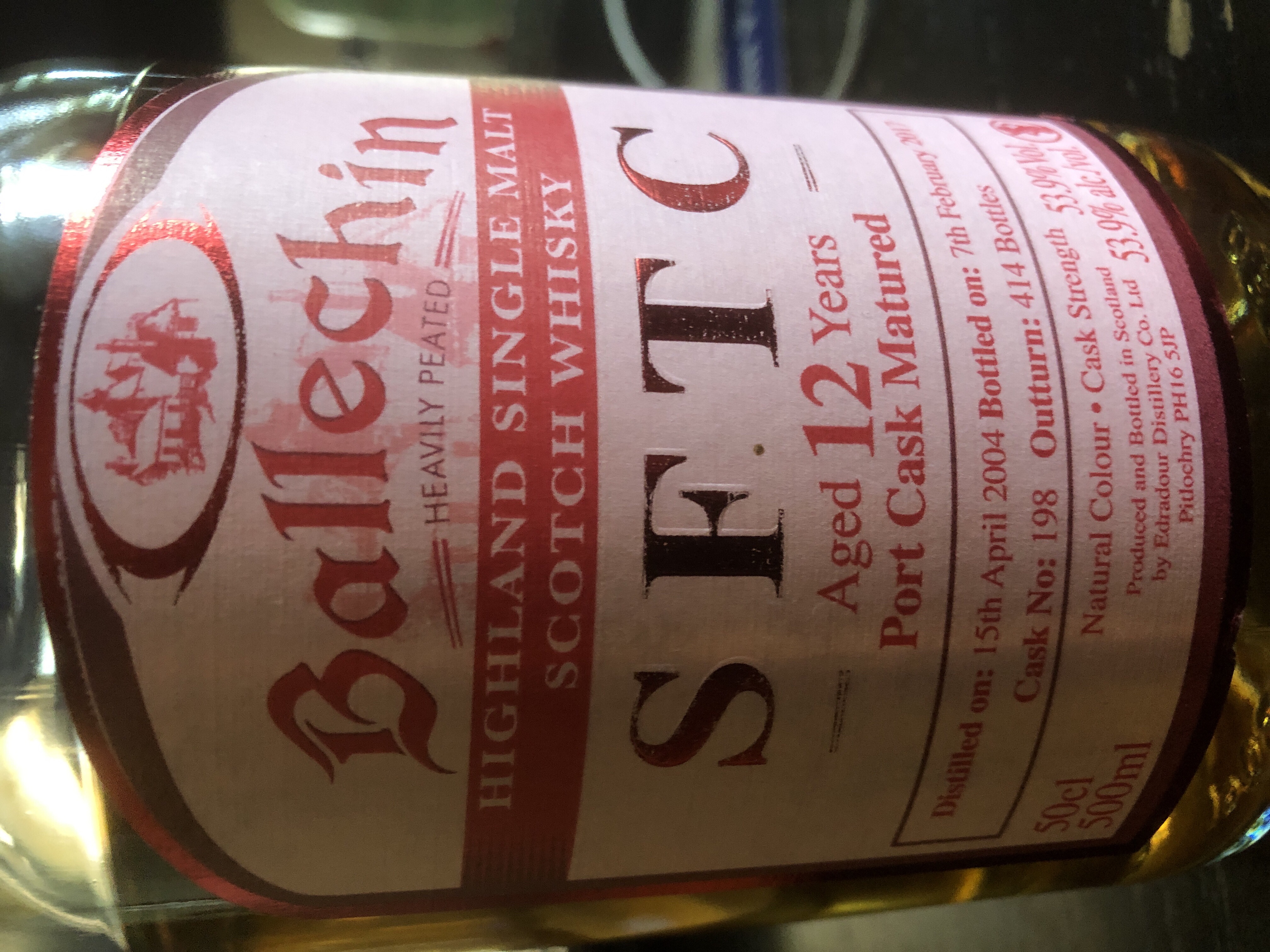 Edradour SFTC Port cask 12 yr