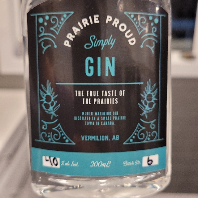 Copper Cork Distillery Prairie Proud Simply Gin