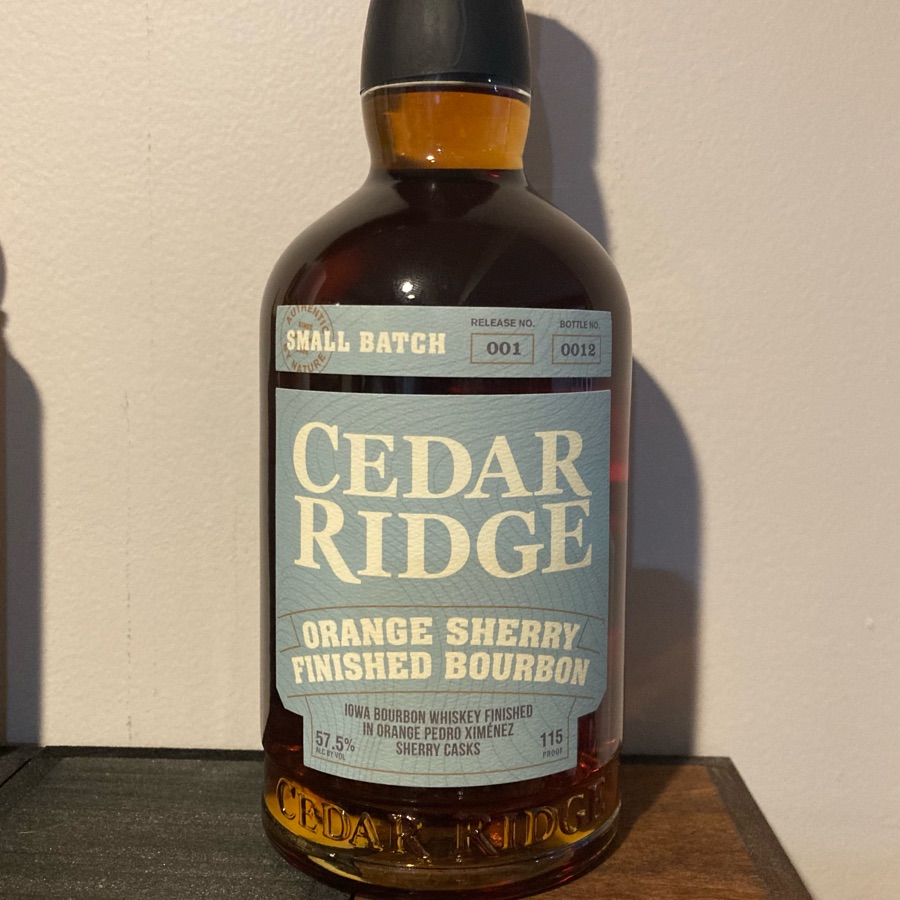 Cedar Ridge Orange PX Sherry Bourbon