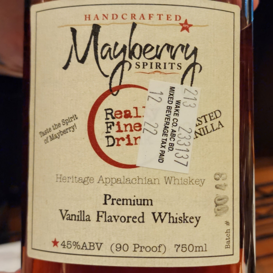 Mayberry Vanilla premium whiskey
