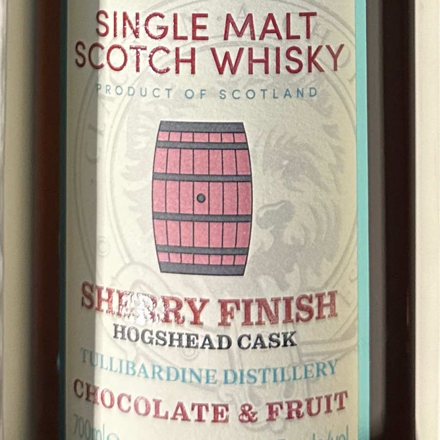 Murray McDavid sherry finish cask craft - Tullibardine