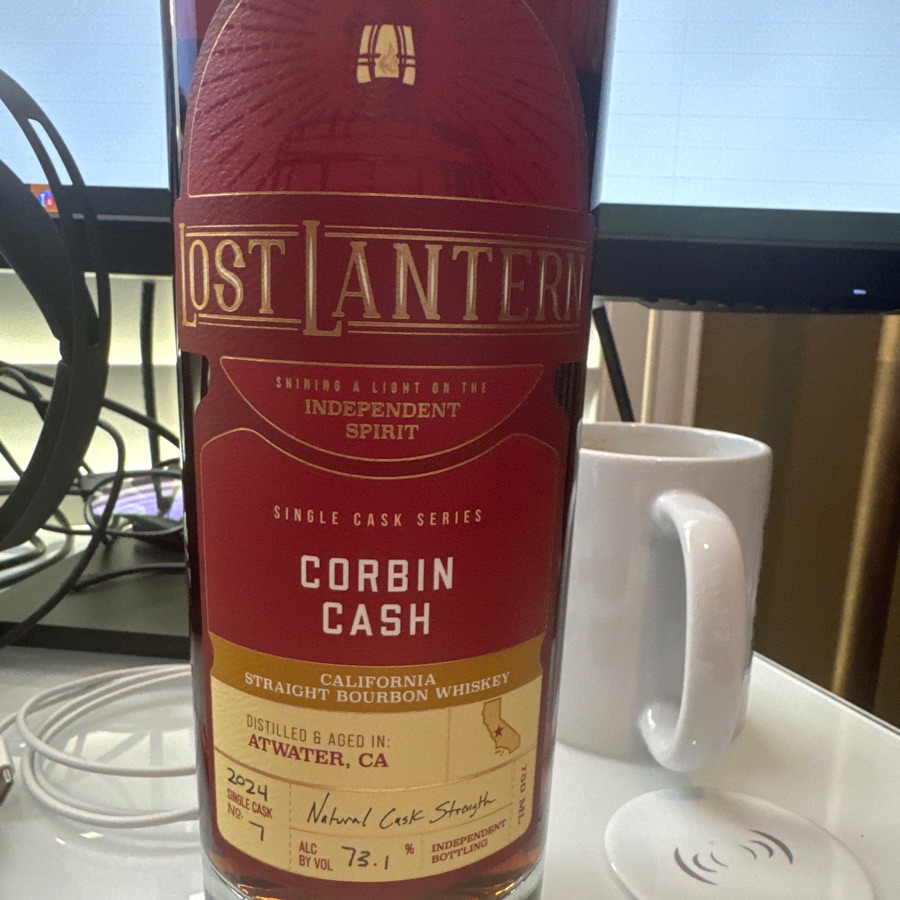 Lost Lantern Corbin Cash California Straight Boirbon Whiskey