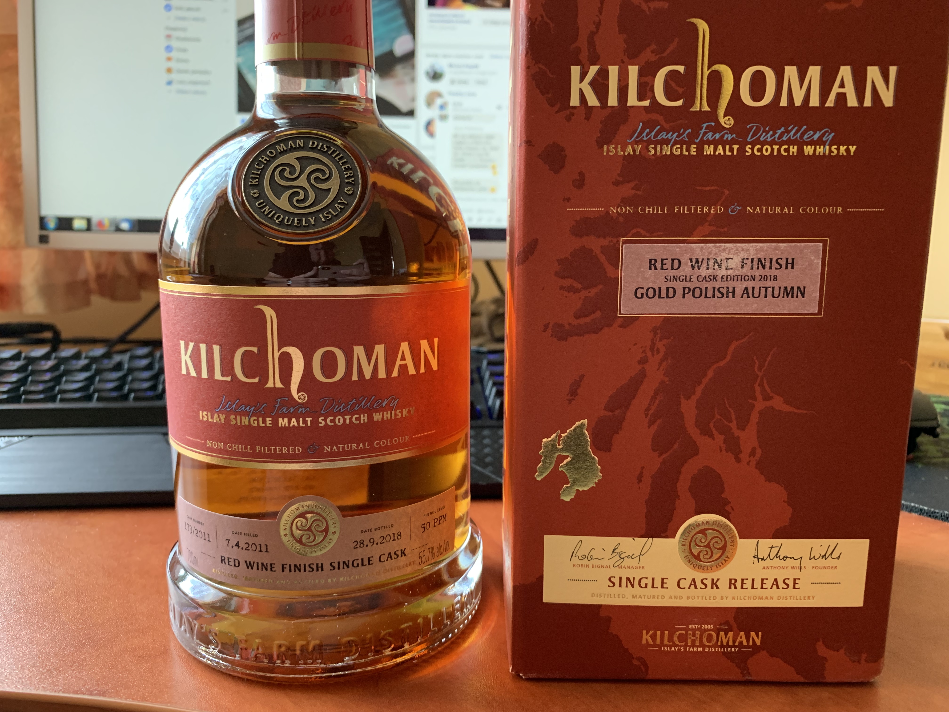 Kilchoman Red Wine Finish Single Cask