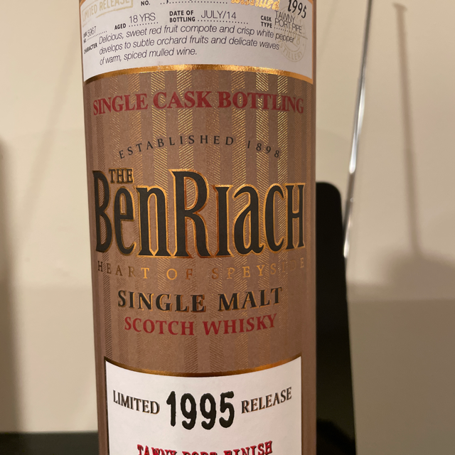 Benriach Single Cask Bottling 1995 Tawny Port Finish