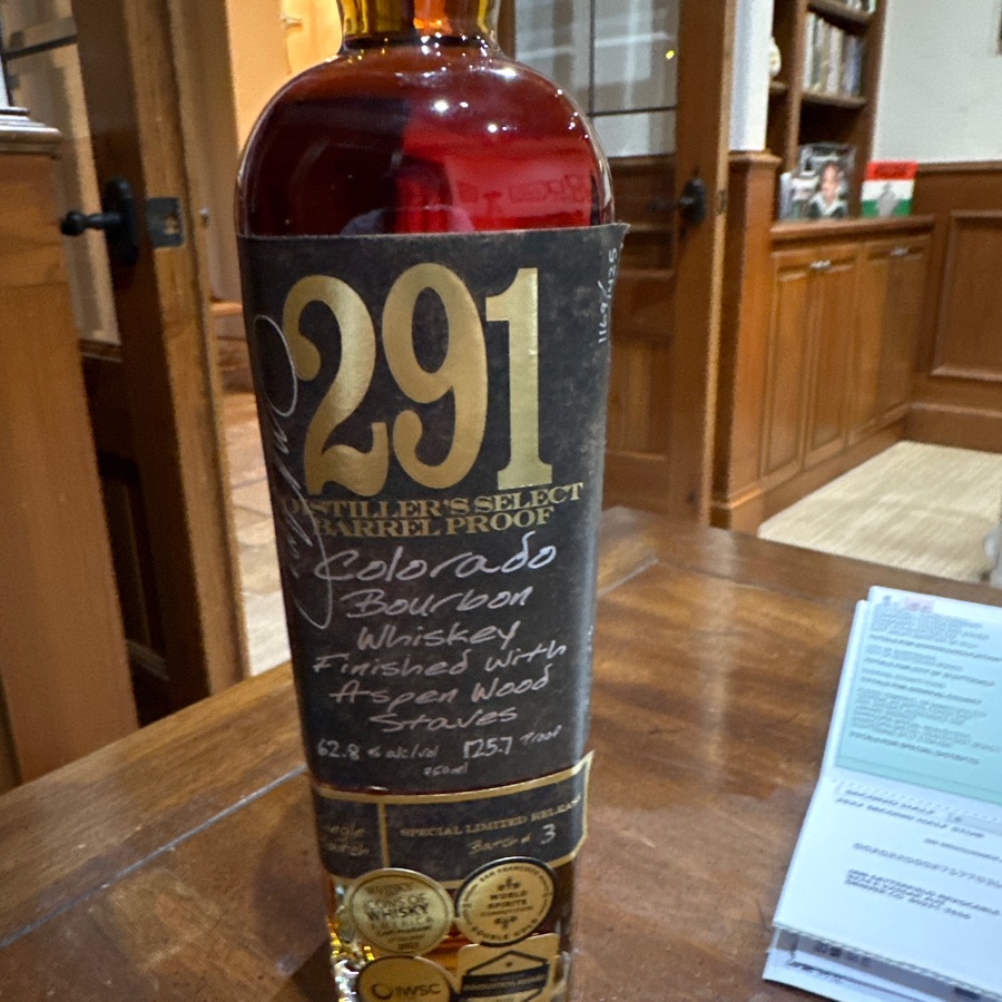 291 Distiller's Select Barrel Proof Colorado Bourbon