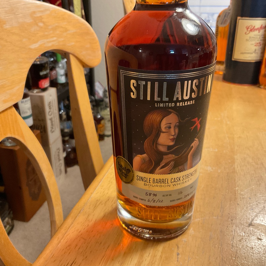 Still Austin Limited Release Single Barrel Cask Strength Bourbon Whiskey (Total Wine Pick Barrel Dumped 6/8/22 Barrel # 20191216-12)