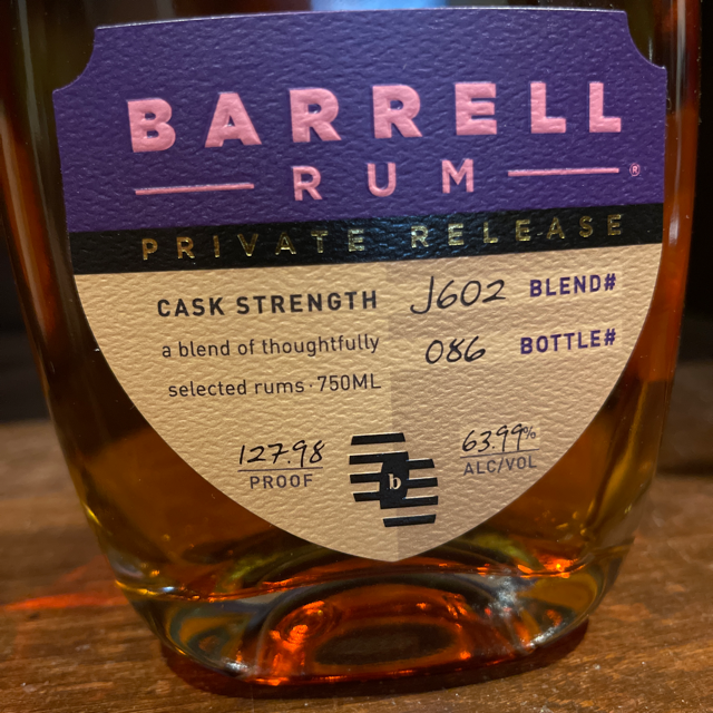 BARRELL RUM PRIVATE RELEASE BLEND J602