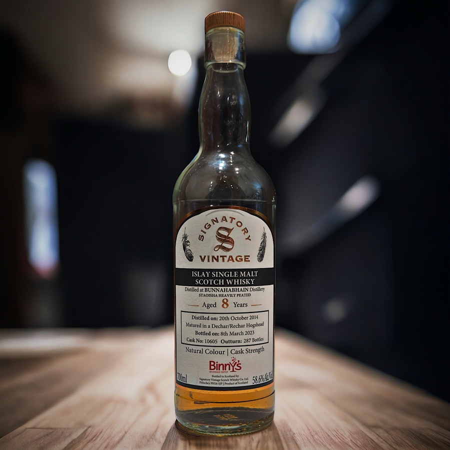 Signatory Staoisha 8 year old Dechar/Rechar Hoggie # 10605 Binny's Handpicked 2014