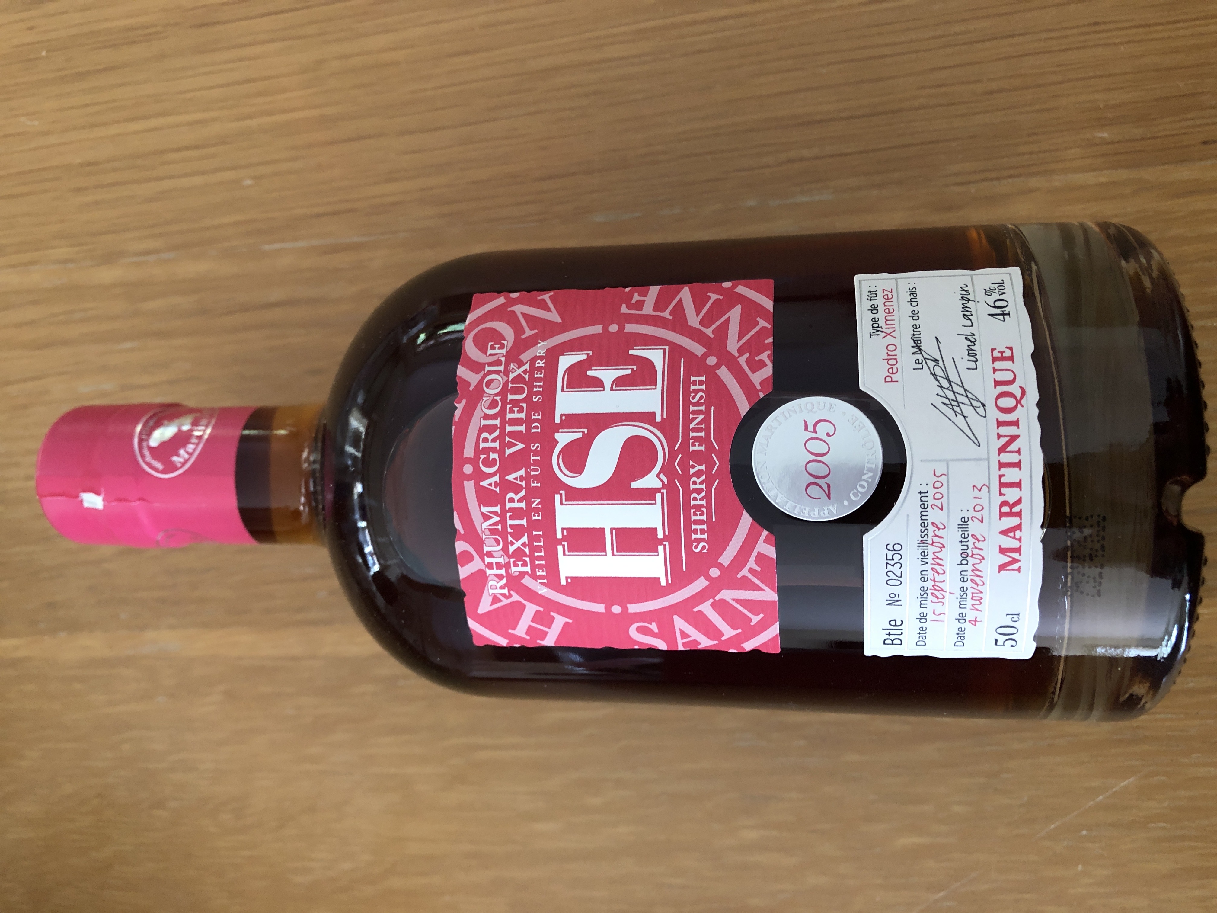 HSE Rhum Agricole Extra Vieux Sherry Finish 2005