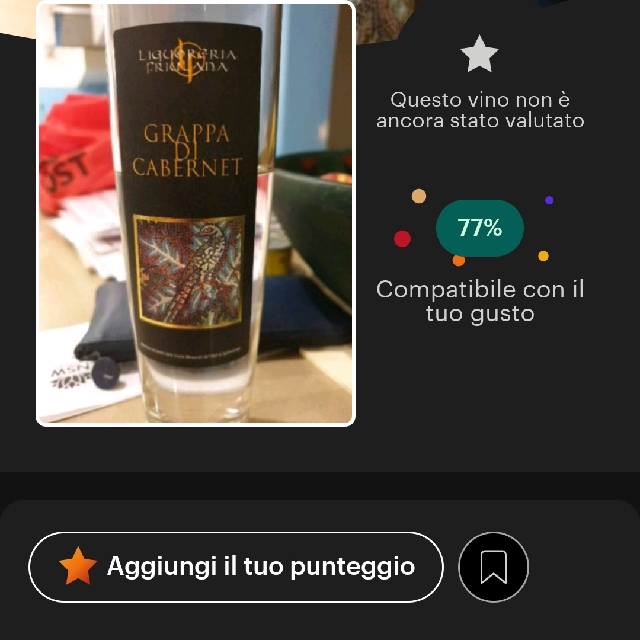 Liquoreria Friulana Grappa di Cabernet