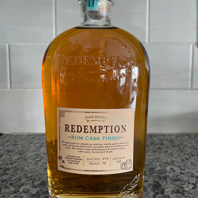 Redemption Rye Rum Cask Finish (Batch 3)