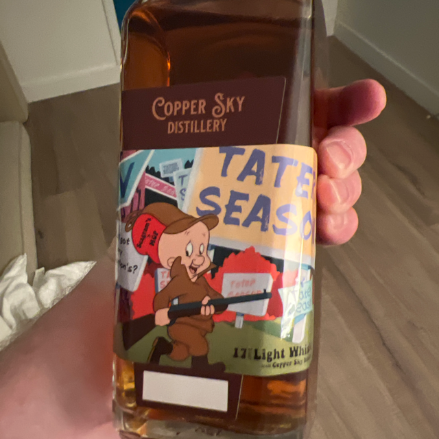 Tater Season Copper Sky 17 Year Light Whiskey Aged in Blanton's Barrel (Skip's Liquor/New Braunfels Bourbon Pick)