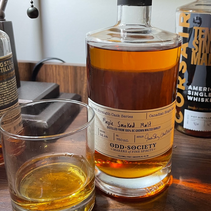 Odd Society Maple Smoked Single Malt Whiskey