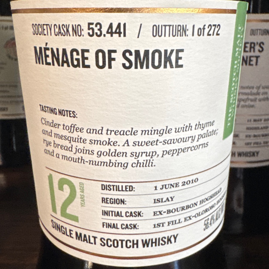 SMWS 53.441 Ménage of Smoke (Caol Ila)