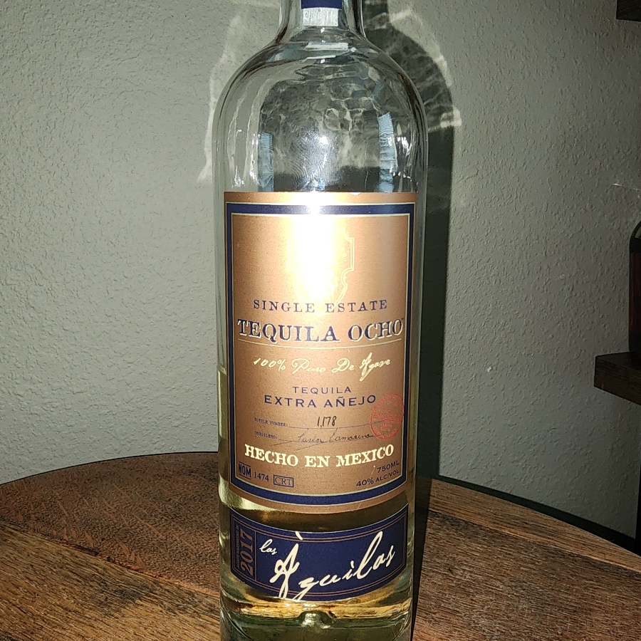 Tequila Ocho Extra Añejo Las Aguilas 2017