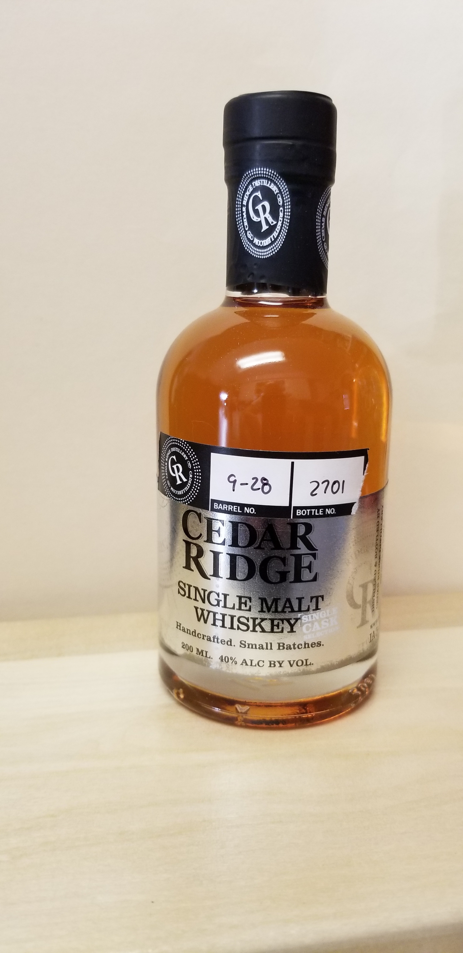 Cedar Ridge Single Malt Single Cask