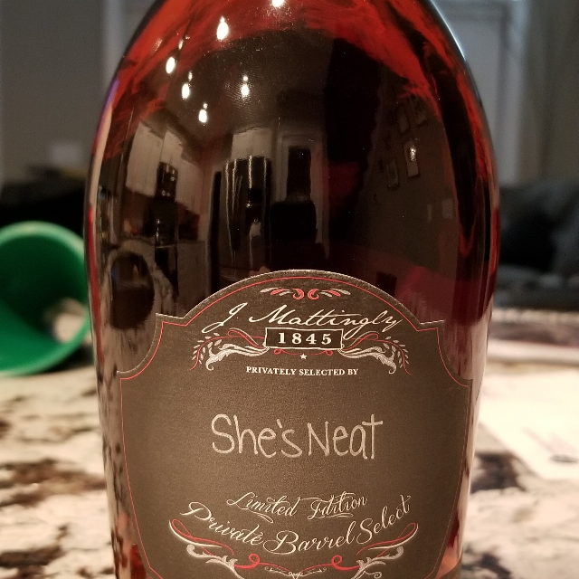 J. Mattingly 1845 Private Barrel Select Bourbon "She's Neat"