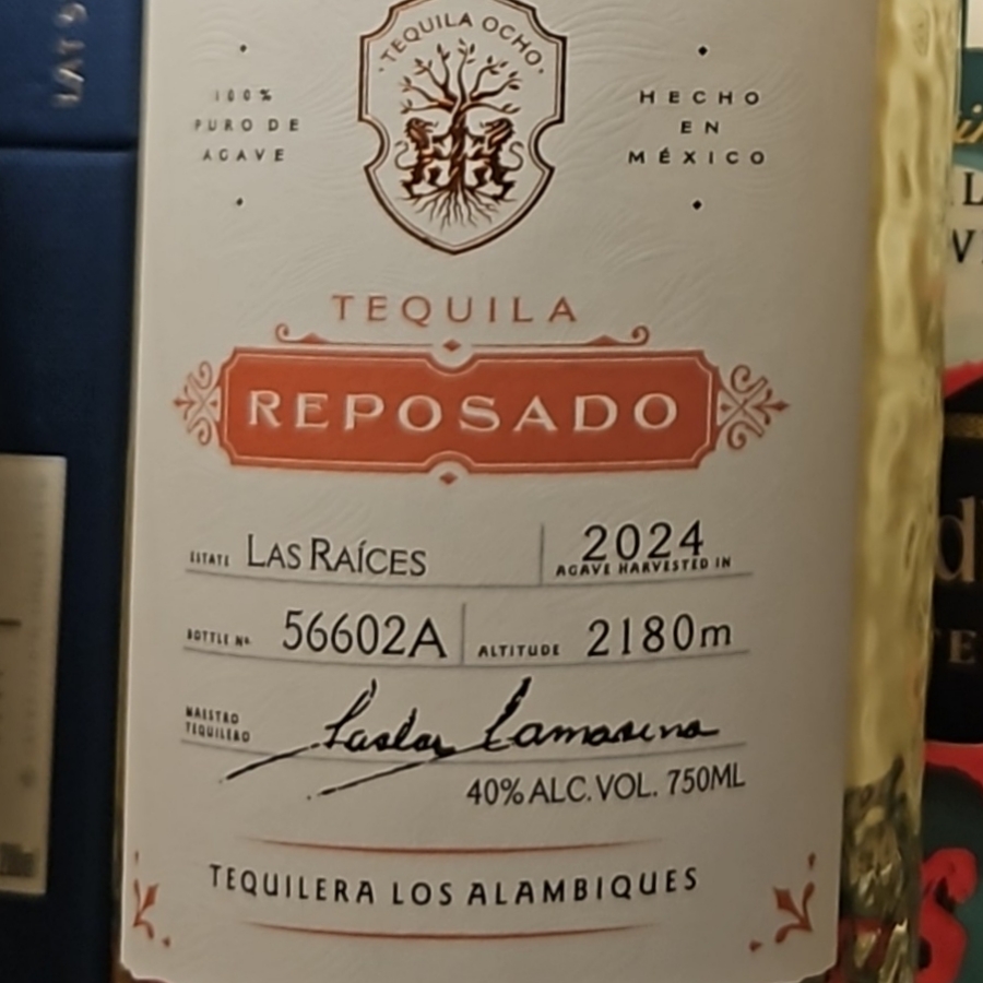 Tequila Ocho Reposado Las Raíces 2024