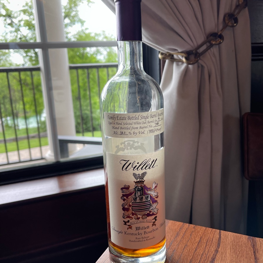 Willet Family Estate Bottled Single Barrel Bourbon Bottle No. 718