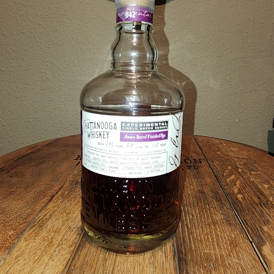 Chattanooga Whiskey Experimental Single Malt Series Amaro Barrel Finished Rye: Batch 042