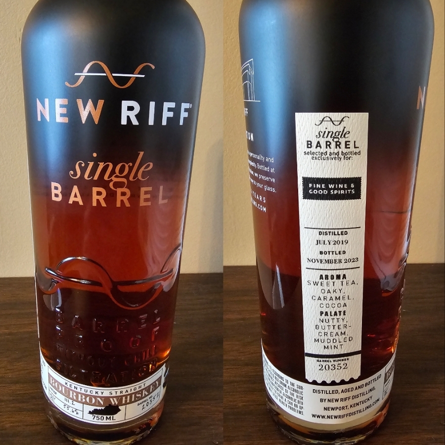 New Riff Single Barrel- Fine Wine & Good Spirits