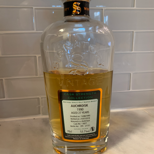 Auchroisk 27 Year Old 1990 (Cask #13827) - Signatory Cask Strength