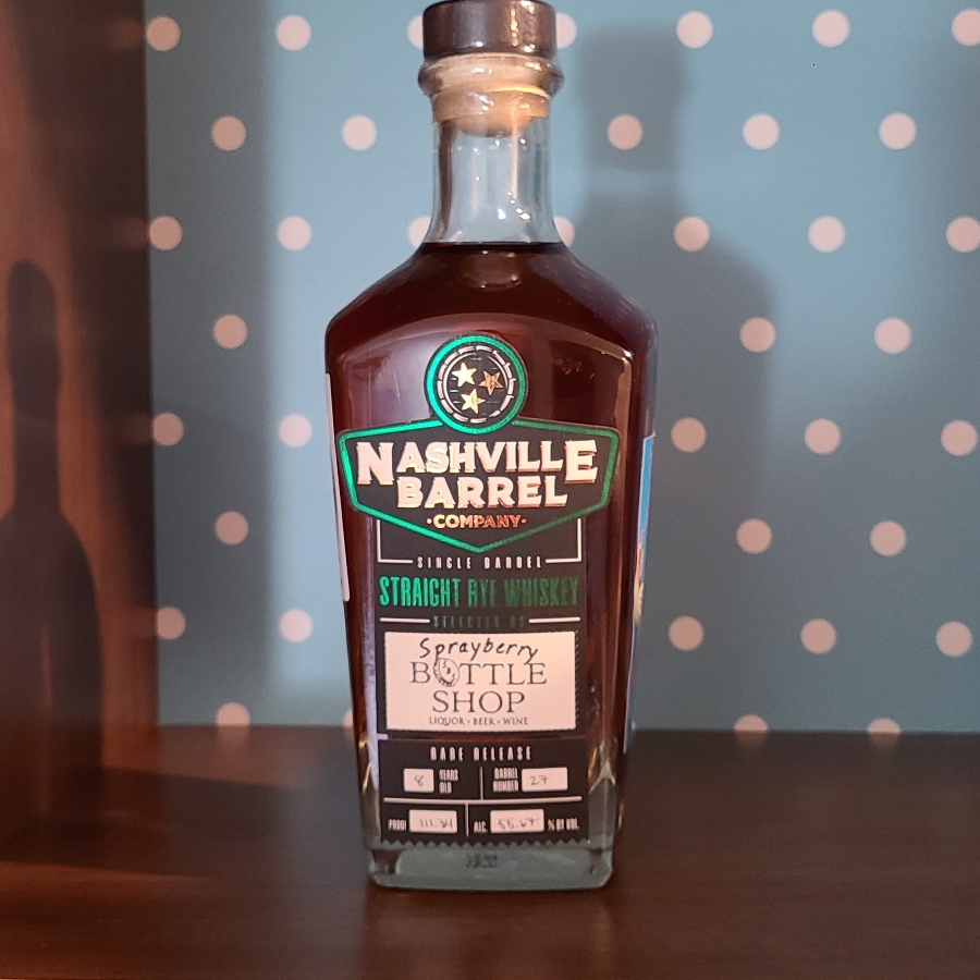 Nashville Barrel Single Barrel Rye (Sprayberry Bottle Shop Rare Release)