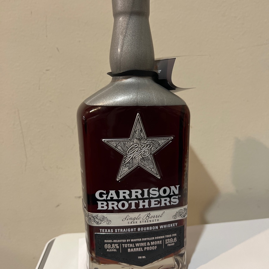 Garrison Brothers Texas Straight Bourbon Whiskey Single Barrel Cask Strength (Total Wine Greenville, SC)