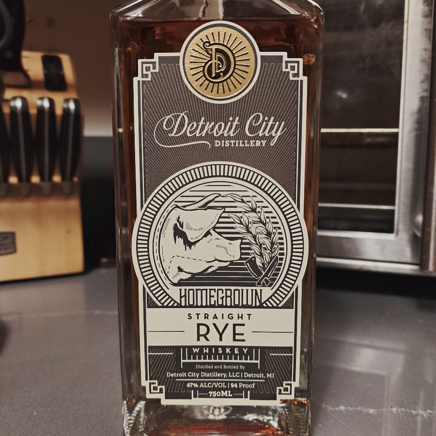 Detroit City Distillery Homegrown Straight Rye Whiskey