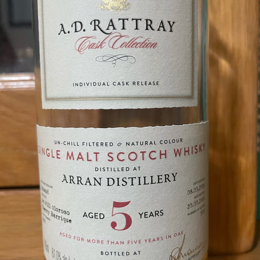 AD Rattray Cask Collection Arran 5 Year Cask 869
