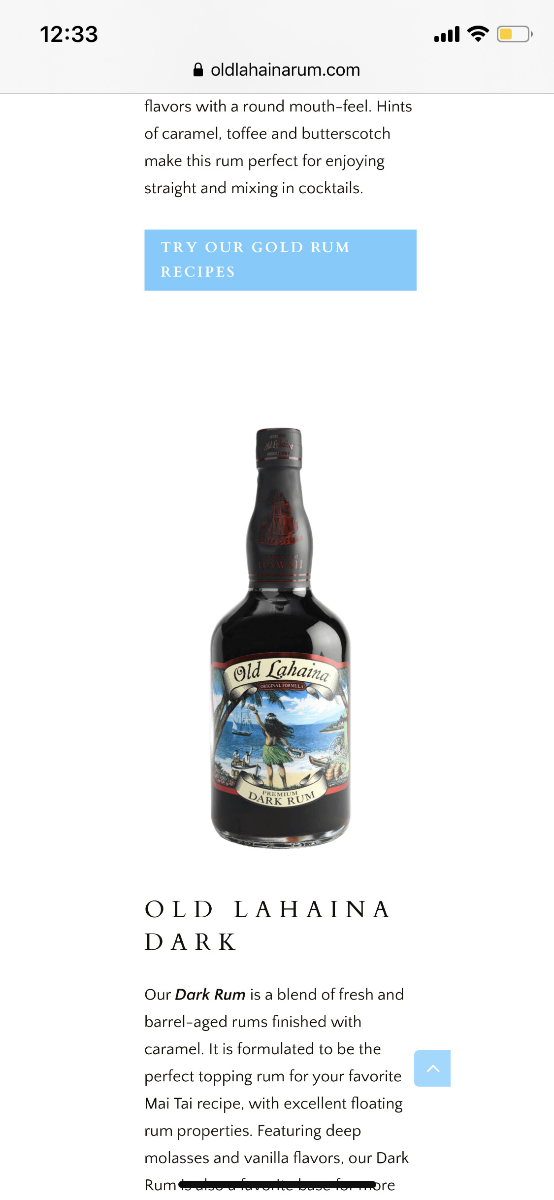 Old Lahaina Dark Rum