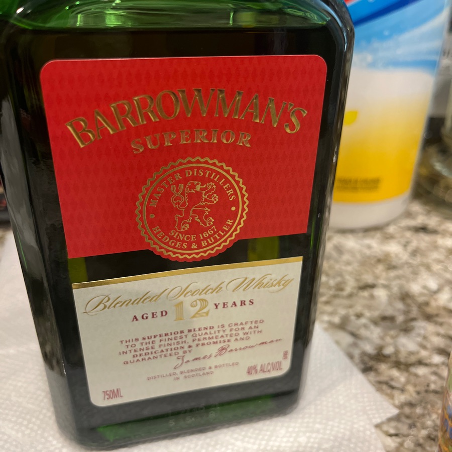 Barrowmans's Superior Blended Scotch Whiskey