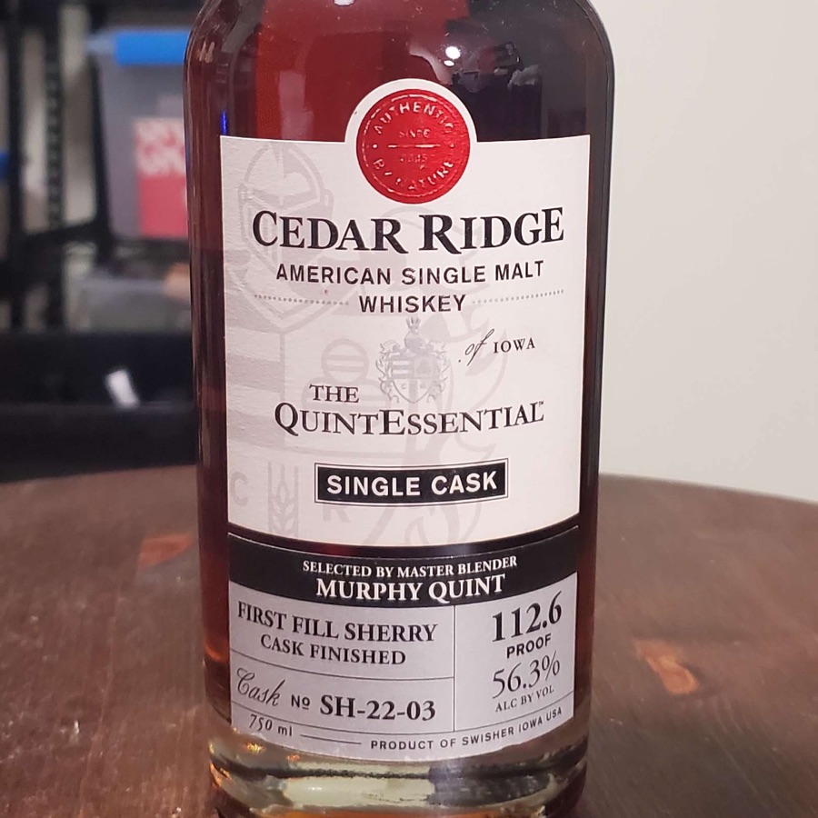 Cedar Ridge The QuintEssential Single Cask (SH-22-03)