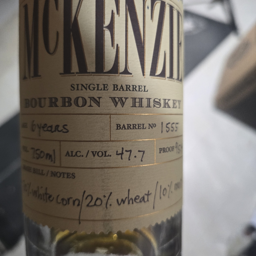 McKenzie Single Barrel Bourbon (Roc Elite Huff N Doback)