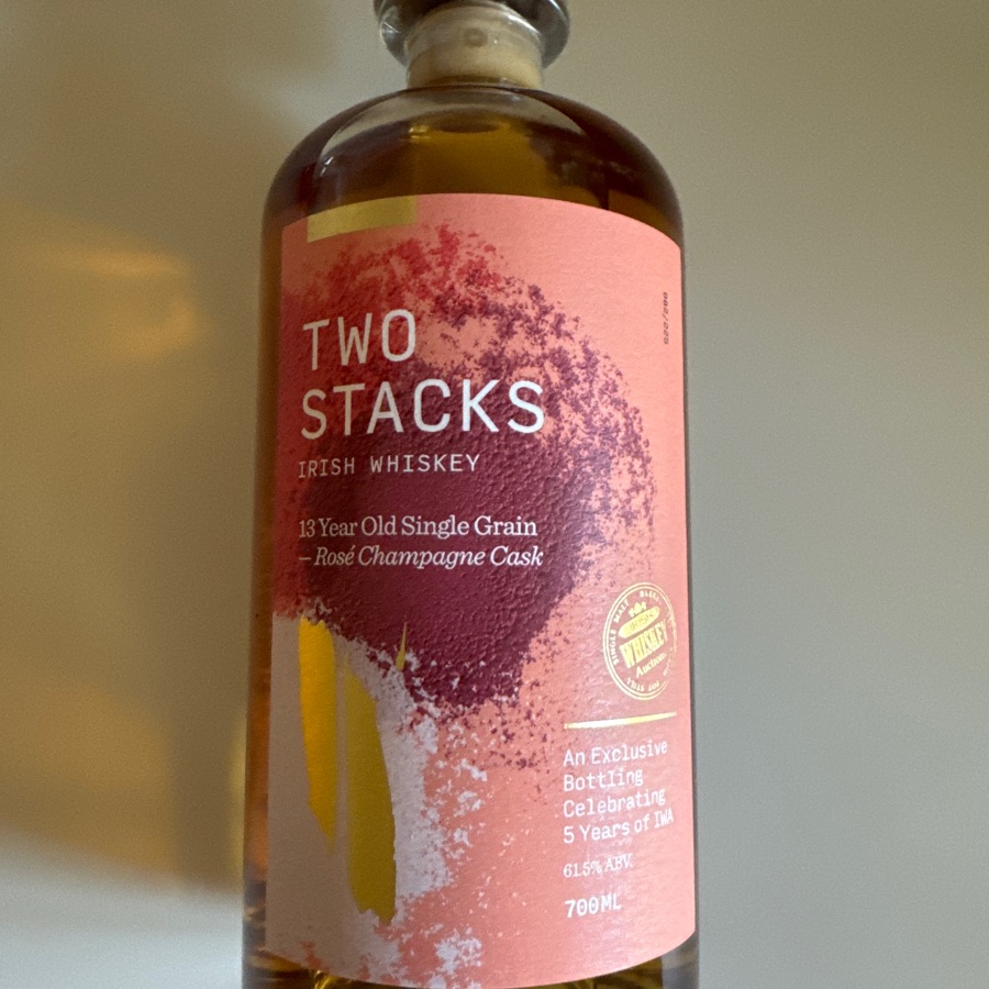 Two Stacks Irish Whiskey Rosé Champagne Cask IWA 5th anniversary