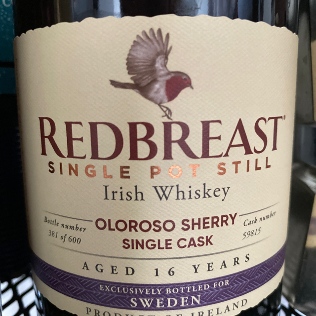 Redbreast oloroso sherry singel cask 16 years