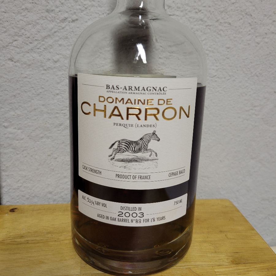 Domaine De Charron 2003 Bas-Armagnac 18yr Baco (1940 Barrel Society)