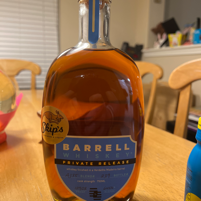 Barrell Whiskey Private Release Whiskey finished in a Verdelho Madeira Barrel (Skip's Liquor)