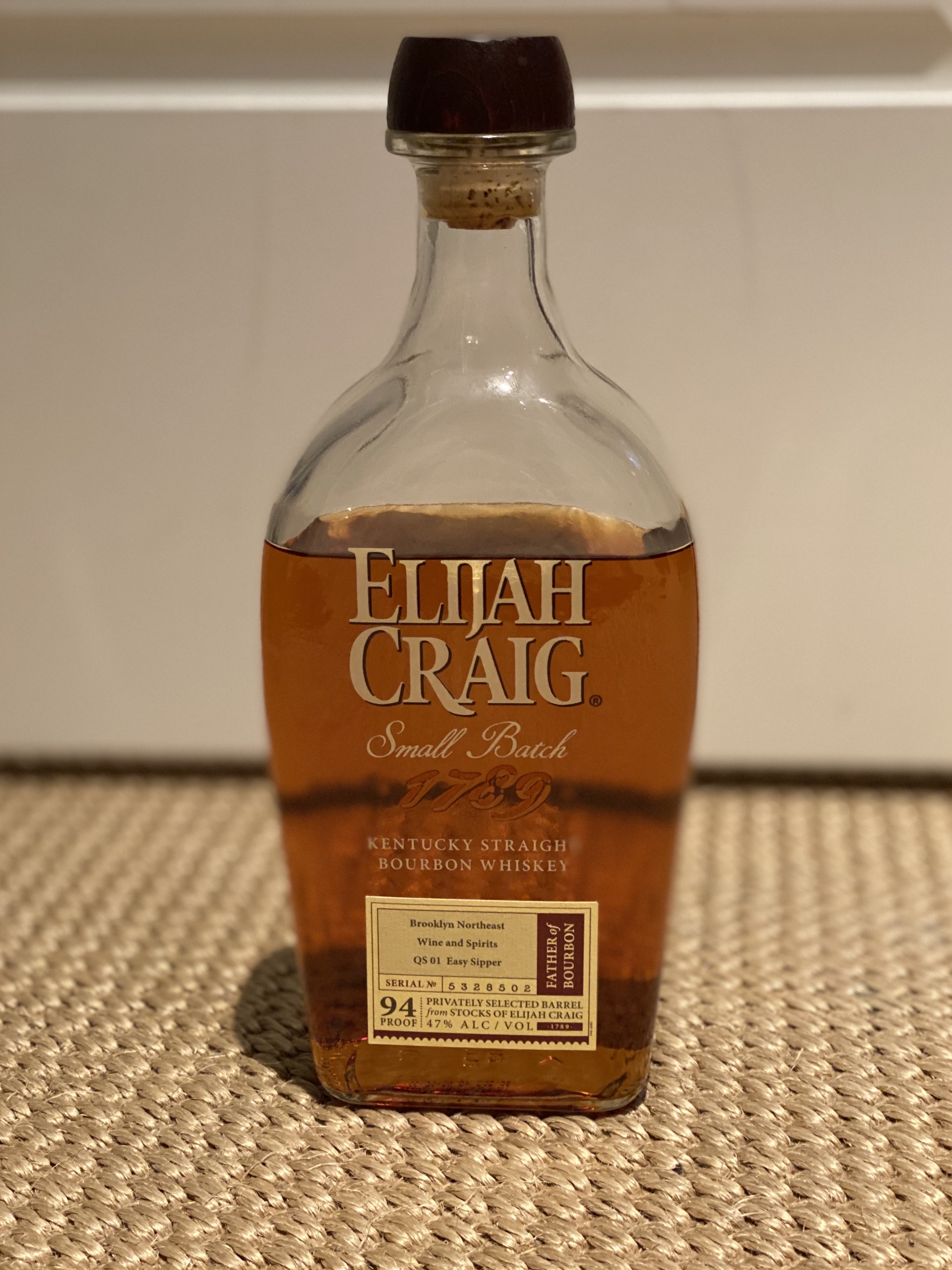 Elijah Craig Small Batch Brooklyn Northeast Easy Sipper Private Select