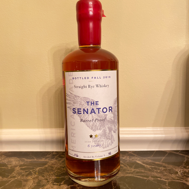 The Senator Barrel Proof Straight Rye Whiskey (Fall 2019)
