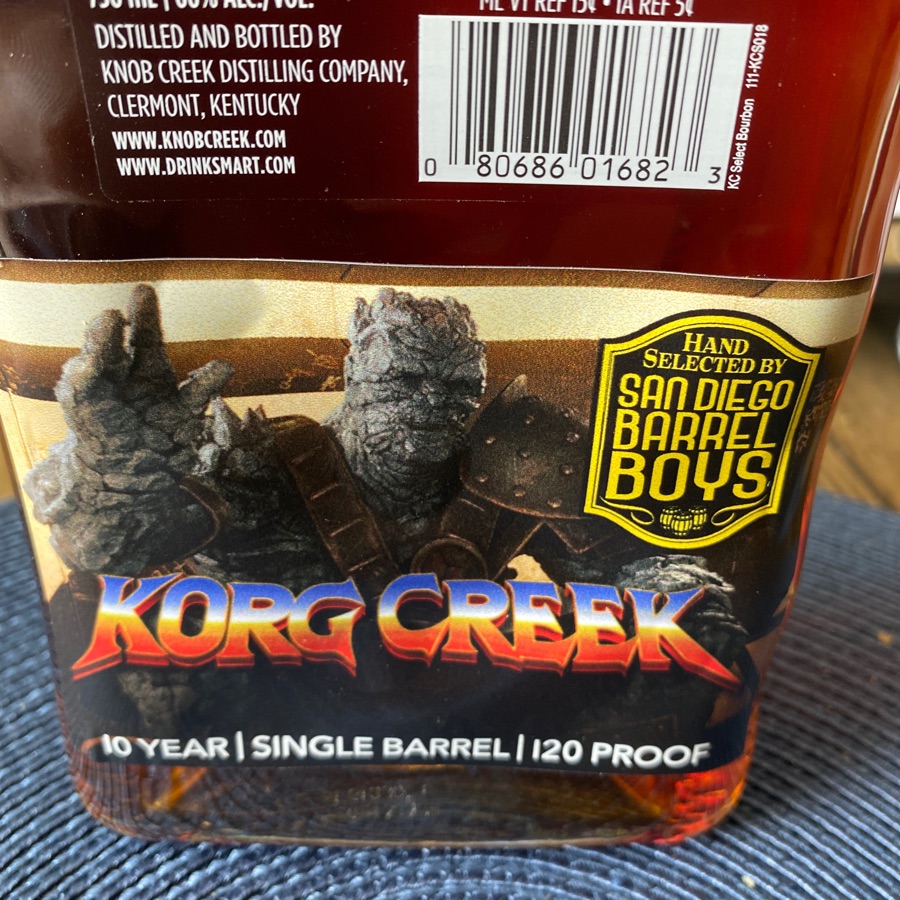 Knob Creek Single Barrel Select SDBB#5 Korg's Creek
