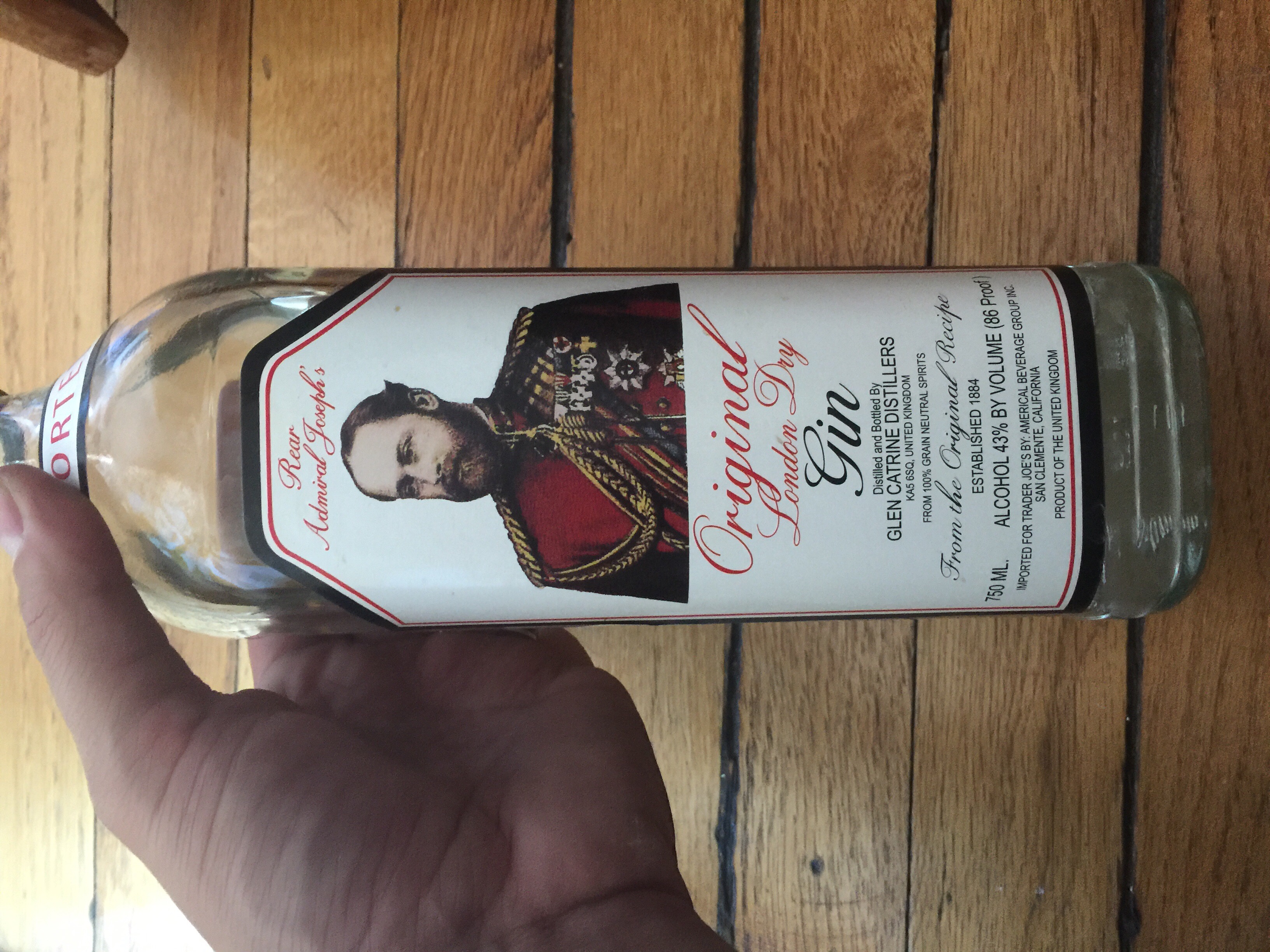 Rear Admiral Joseph's Original London Dry Gin