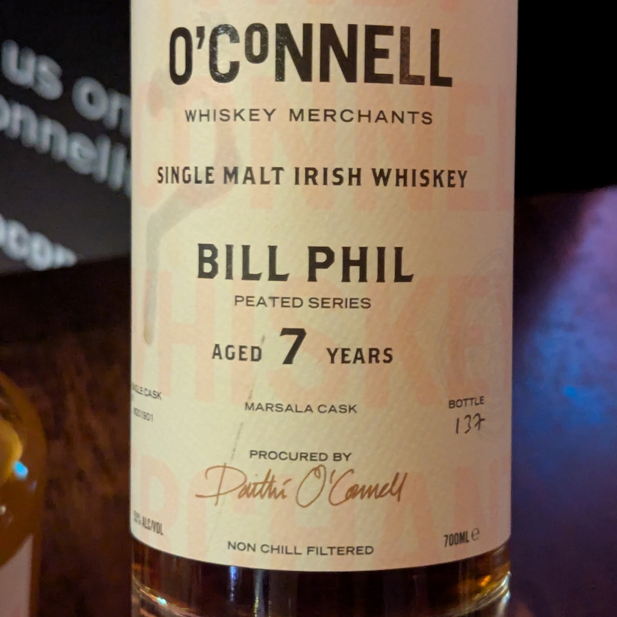 W.D. O'Connell Bill Phil Peated Series 7 Years Old Marsala Cask